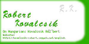 robert kovalcsik business card